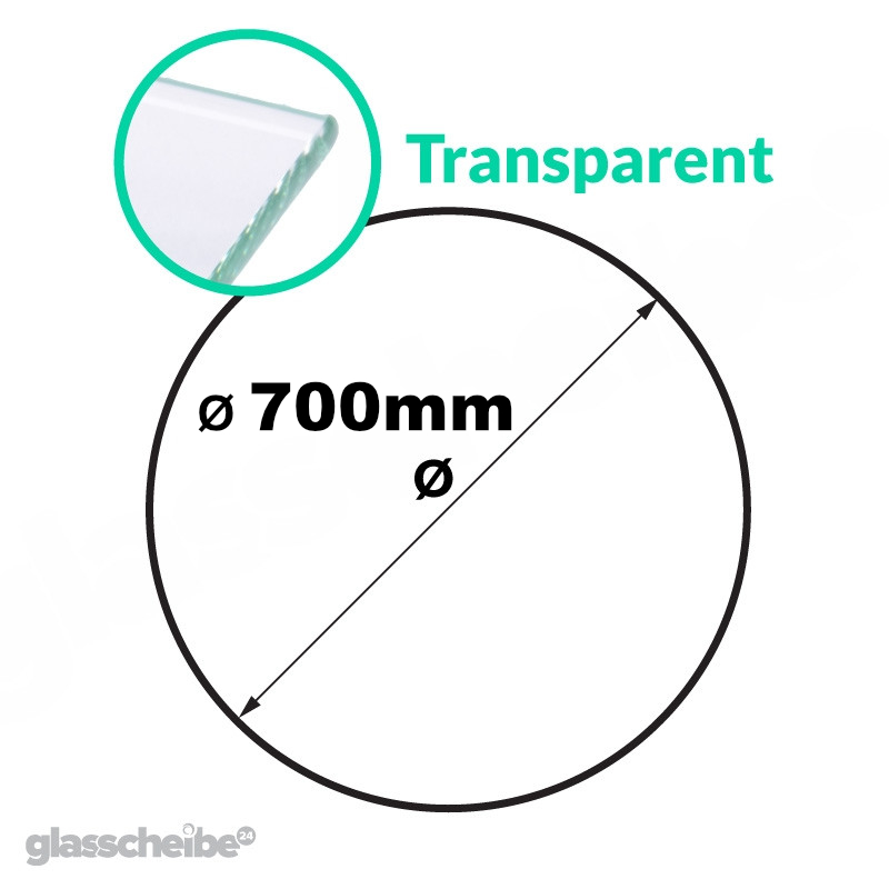 Tischglas Kreis - ESG Transparent