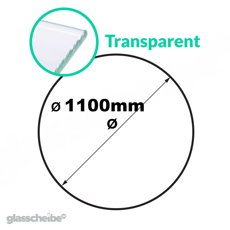 Tischglas Kreis - ESG Transparent